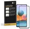 A product box for a screen protector is shown next to a smartphone displaying the screen protector. Produktbild-Vorschau