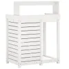 Pflanztisch mit Ablagen Weiß 82,5x50x109,5 cm Massivholz Produktbild-Vorschau 7