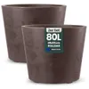 2 x XXL Pflanzkübel „Millennium“ Ø59x49 cm - Braun - Rund & Produktbild-Vorschau 1