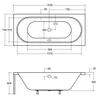 BADLAND Badewanne Rechteck Vitae 150x75 mit Acrylschürze, Produktbild-Vorschau 10