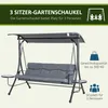 Outsunny Hollywoodschaukel 3-Sitzer Gartenschaukel mit Produktbild-Vorschau 7
