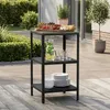 Outdoor Standregal ’Bolognano’ 92x50x50 cm Schwarz/Silber Produktbild-Vorschau 1