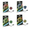 Four different Beyblade X Kreisel Starter Sets are displayed, each with its packaging, the Beyblade itself, and a launcher. Produktbild-Vorschau