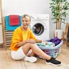 kosz na pranie relaxdays drewno orzechowe Podgląd zdjęcia produktu 3