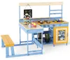 Cucina da esterno per bambini in fango con tavolo da picnic Anteprima dell’immagine prodotto 1