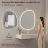 S'AFIELINA Badspiegel mit Beleuchtung 70x90 cm, LED Produktbild-Vorschau 3