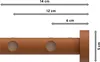 Interdeco Gardinenstange / Vorhangstange Kirschbaum Produktbild-Vorschau 2
