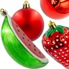Set mit 7 Stück dekorativen Christbaumkugeln Erdbeere Produktbild-Vorschau 2