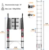 Teleskopický rebrík, výška, nerezová oceľ, nosnosť 150 kg, Náhľad obrázku produktu 2