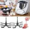 A collage of images showing a kitchen robot, its accessories, and food items like yogurt and berries. Produktbild-Vorschau