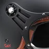 CMX Jethelm - Rollerhelm Hazel Schwarz matt + Leder braun  Produktbild-Vorschau 5