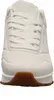 A close-up front view of a white Skechers sneaker with a brown sole. Anteprima dell’immagine prodotto