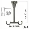 Gardinenstange Set Edelstahl Look Metall Ø 16mm zur Produktbild-Vorschau 2