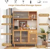 KOMFOTTEU Buffetschrank aus Bambus, Sideboard mit Haken & Produktbild-Vorschau 3
