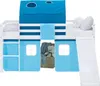 Homestyle4u Hochbett 90x200 Kinder mit Lattenrost Rutsche Produktbild-Vorschau 9