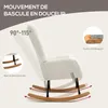 HOMCOM Fauteuil à bascule fauteuil allaitement rocking Voir les images du produit 3