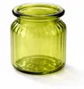 Windlicht Glas gerillt 8x9cm 4er Set grün Produktbild-Vorschau 2