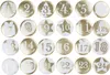 folia Adventskalender-Buttons PERLMUTT aus Blech 1 - 24 Produktbild-Vorschau 2