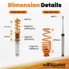 4 sztuki Coilovers do VW Golf MK4 1J1 New Beetle Seat Leon Podgląd zdjęcia produktu 5