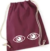 Huuraa Turnbeutel Augen Eyes 12 Liter Burgundy Baumwolle Produktbild-Vorschau 1