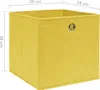 vidaXL Úložné boxy 10 ks. Netkané 28x28x28 cm Žluté Náhled obrázku produktu 4
