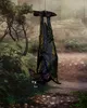 Schwarze herunterhängende Fledermaus mit Vampirzähnen 47 cm Produktbild-Vorschau 2