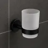 ROUND BLACK Zahnputzbecherhalter aus Edelstahl mit Becher Produktbild-Vorschau 2
