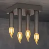 ZMH Deckenlampe Grau Deckenleuchte Vintage - Wohnzimmer E14 Produktbild-Vorschau 1