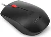 A black Lenovo computer mouse with a red scroll wheel, shown from a slightly elevated angle against a white background. Produktbild-Vorschau