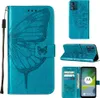 Lederhülle für Motorola Moto E13 Schmetterling Prägung Flip Produktbild-Vorschau 1
