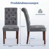 Zestaw 2 krzeseł do jadalni COSTWAY, krzesła kuchenne z Podgląd zdjęcia produktu 3