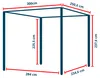 PRIMEYARD Bioklimatická pergola 3x2,5 m se sloupky a Náhled obrázku produktu 2