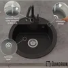 QUADRON Rund Spülbecken 1-Becken Spüle | Größe: 51 x 51 x Produktbild-Vorschau 4