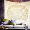 Wandteppich Decke 208 x 232 cm Boho Weiß-goldene Mandala Produktbild-Vorschau 3
