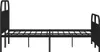 A black metal bed frame with a headboard and footboard, shown from the side against a white background. Náhled obrázku produktu