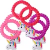 6 Stück TE-Trend Einhorn Pferd Spiralband Schmuck Armband Produktbild-Vorschau 1