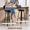HOMCOM Barhocker 2er Set, Drehbar Barstühle mit Fußstütze, Produktbild-Vorschau 7