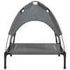 A gray elevated dog bed with a canopy, shown against a white background. Náhľad obrázku produktu