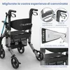 ELONEO 2in1 carrozzina rollator pieghevole e leggera con Anteprima dell’immagine prodotto 5