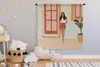 MuchoWow® Wandteppich Wandbehang Frau - Kleidung - Zuhause Produktbild-Vorschau 3