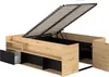 Lit adulte avec caisson de levage - Chêne et noir 166 x 67 Voir les images du produit 12