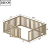 MODFU Dětská postel dřevěná 140x200 cm s plotem a dveřmi, Náhled obrázku produktu 7