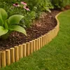Bordure de jardin en bambou - 100 x 15 cm - Bordure durable Voir les images du produit 9