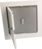 A white metal access panel with its door ajar, revealing a gray interior. Náhľad obrázku produktu