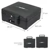 HMF Feuerfeste Wasserdichte Dokumentenbox für Ordner DIN A4/B4; 17 x39 x 36, 5 cm in Schwarz Produktbild-Vorschau