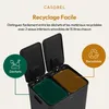 CASABEL Poubelle Cuisine Double 2x15L en Acier Inoxydable, Voir les images du produit 5