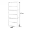 A line drawing of a tall, narrow cabinet with multiple shelves, showing its dimensions. Produktbild-Vorschau