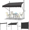 LZQ 400x120cm Klemmmarkise Einziehbar Balkonmarkise mit Produktbild-Vorschau 1