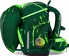 A green backpack with a lightning bolt pattern and a circular graphic on the front. Produktbild-Vorschau