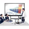 A business presentation with people looking at a large screen displaying a graph, and a man pointing to it. A laptop and other devices are on a table in the foreground. Produktbild-Vorschau